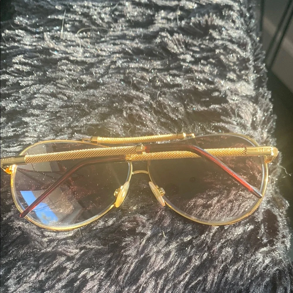 Roberto Cavalli Gold Sunglasses Aviator Style - Picture 4 of 7
